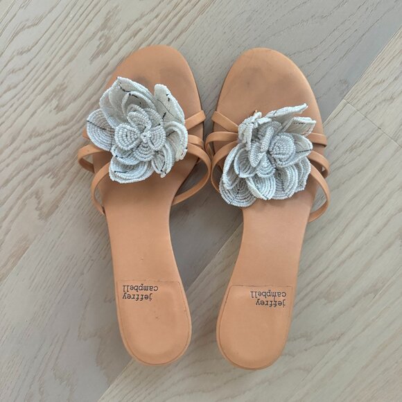 Handmade Beaded Flower Shoes - Picture 1 of 2